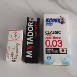 پک ویژه کرم تاخیری ماتادور + کاندوم 003 کدکس + اسپنیش فلای